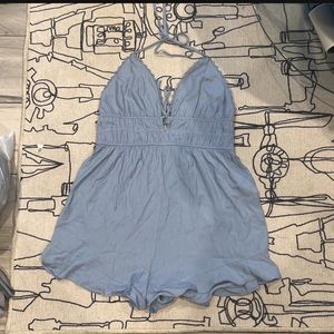 Super cute blue color romper (: